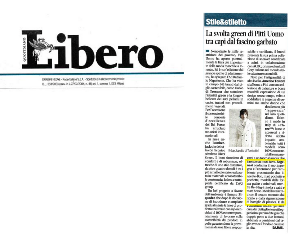 Libero – Pitti Uomos grüner Trend unter den Kleidungsstücken mit raffiniertem Charme