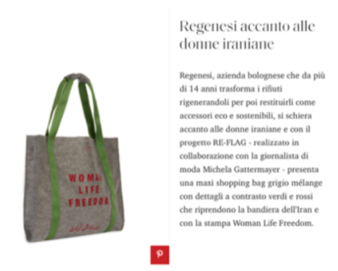 ELLE.COM - REGENESI STEHT FÜR IRANISCHE FRAUEN