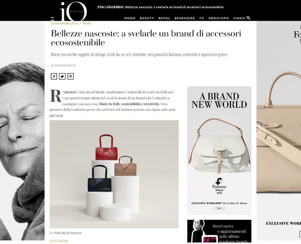 IO DONNA - Verborgene Schönheiten: Eine ökologisch nachhaltige Accessoire-Marke enthüllt sie