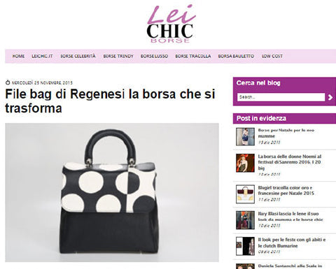LEI CHIC · FILE BAG VON REGENESI DIE TASCHE, DIE SICH VERWANDELT