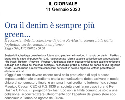 DIE ZEITUNG · DENIM WIRD JETZT IMMER GRÜNER