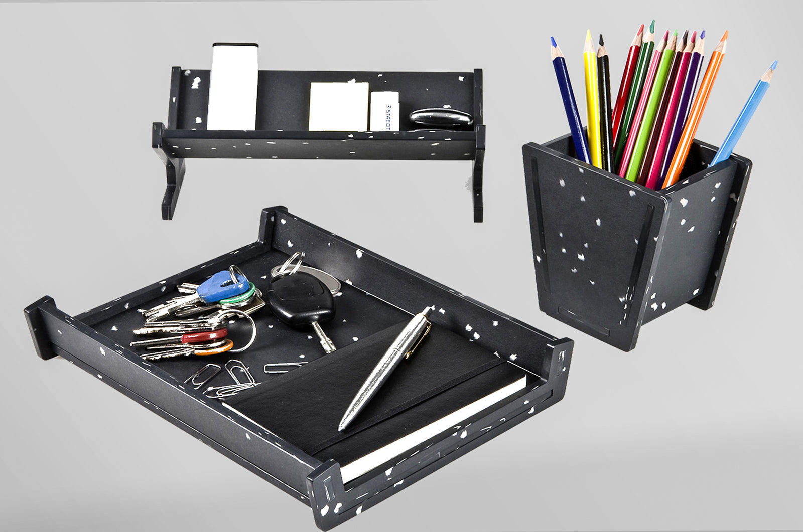 Das Schreibtisch-Set, das die Liebe zur Umwelt erklärt.