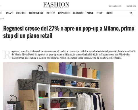FASHION NETWORK · REGENESI WÄCHST UM 27 % UND ERÖFFNET EIN POP-UP IN MAILAND