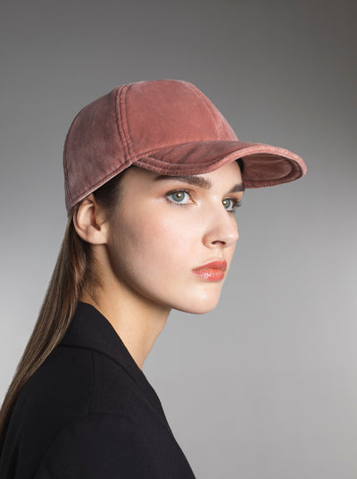 Baseball Cap Powder Pink Velvet