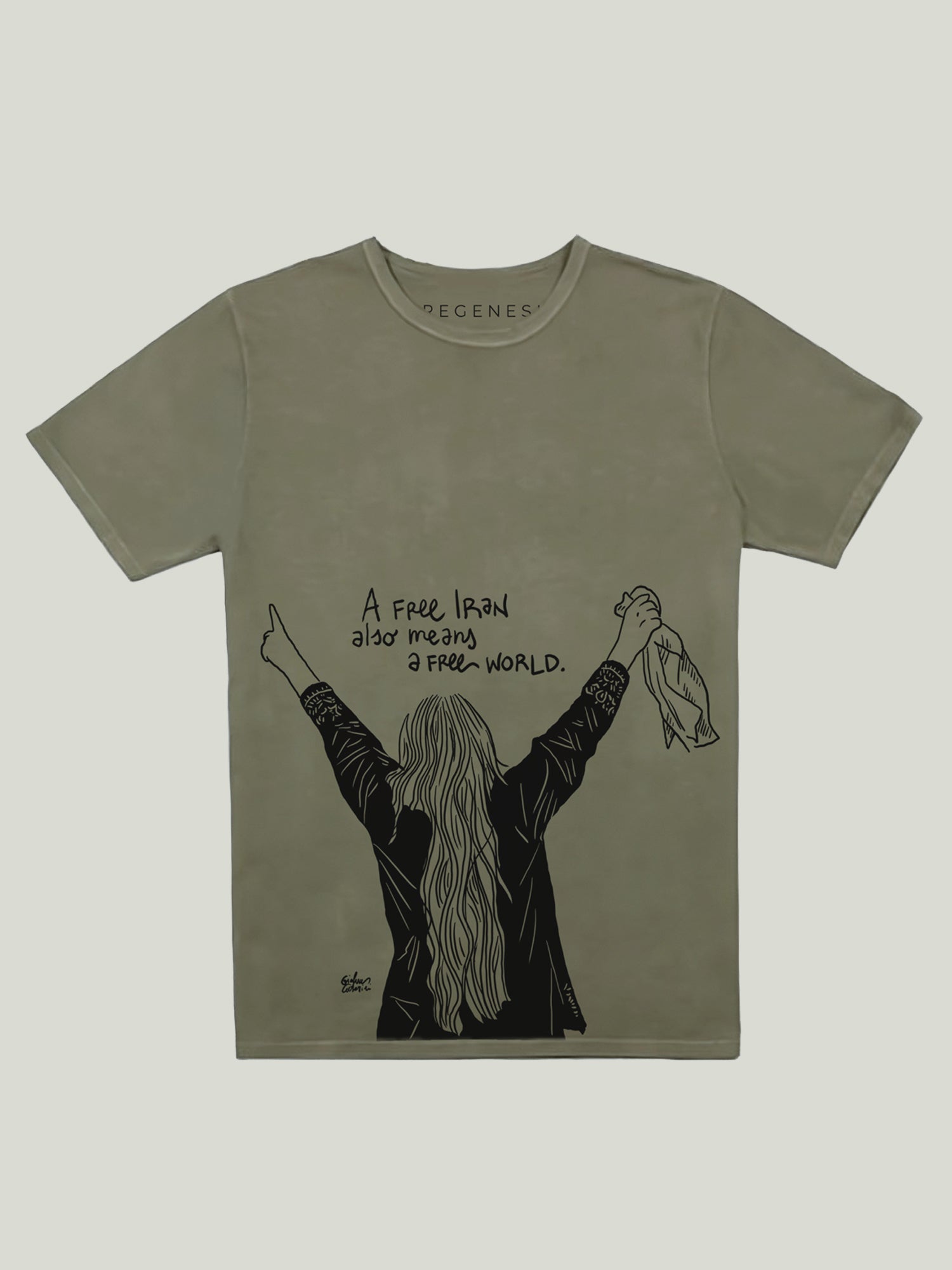 T-shirt Free Iran Military